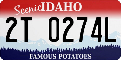 ID license plate 2T0274L