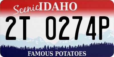 ID license plate 2T0274P