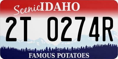 ID license plate 2T0274R