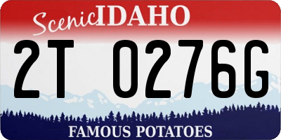 ID license plate 2T0276G