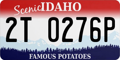 ID license plate 2T0276P