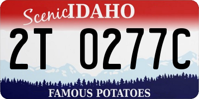 ID license plate 2T0277C