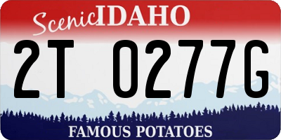 ID license plate 2T0277G