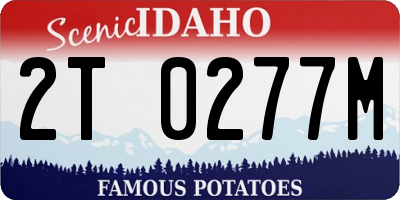 ID license plate 2T0277M
