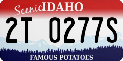 ID license plate 2T0277S