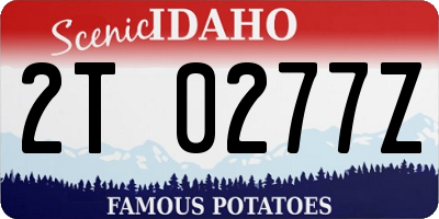 ID license plate 2T0277Z