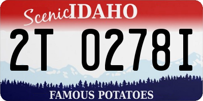 ID license plate 2T0278I