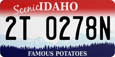 ID license plate 2T0278N