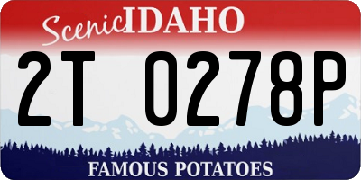 ID license plate 2T0278P
