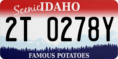 ID license plate 2T0278Y