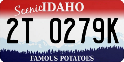 ID license plate 2T0279K