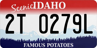 ID license plate 2T0279L