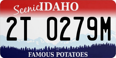 ID license plate 2T0279M