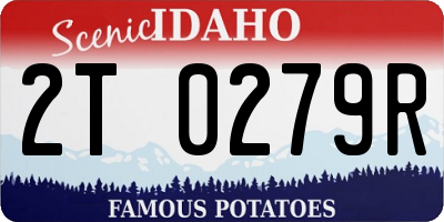 ID license plate 2T0279R