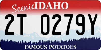 ID license plate 2T0279Y