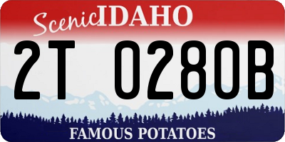 ID license plate 2T0280B