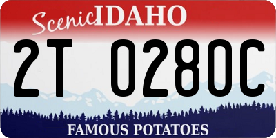 ID license plate 2T0280C