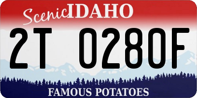 ID license plate 2T0280F