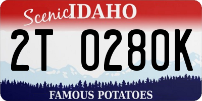 ID license plate 2T0280K