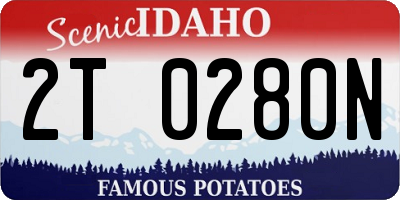 ID license plate 2T0280N