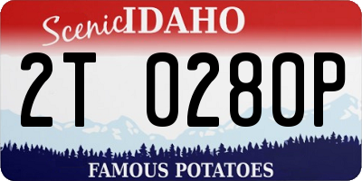 ID license plate 2T0280P