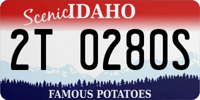 ID license plate 2T0280S