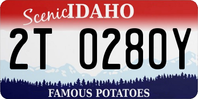 ID license plate 2T0280Y