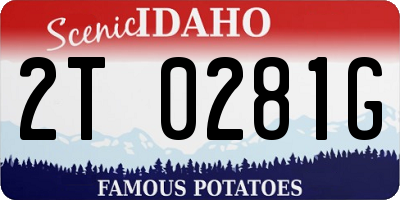 ID license plate 2T0281G