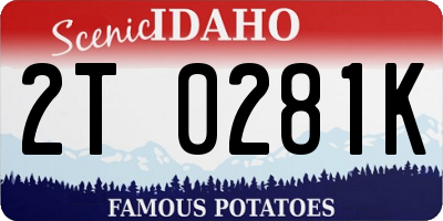 ID license plate 2T0281K