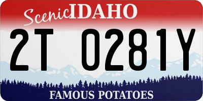ID license plate 2T0281Y