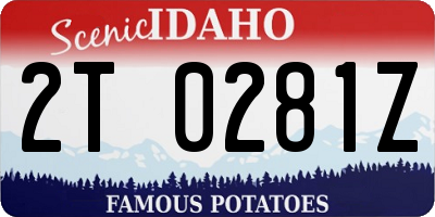 ID license plate 2T0281Z