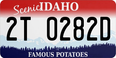 ID license plate 2T0282D