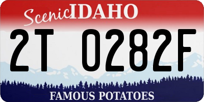 ID license plate 2T0282F