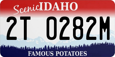 ID license plate 2T0282M