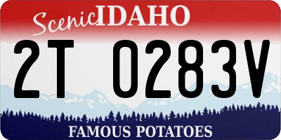ID license plate 2T0283V