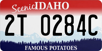 ID license plate 2T0284C