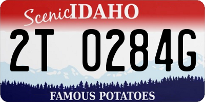 ID license plate 2T0284G