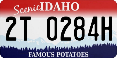ID license plate 2T0284H