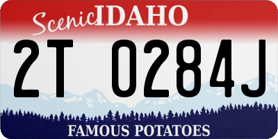 ID license plate 2T0284J