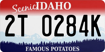 ID license plate 2T0284K