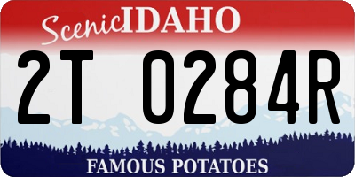 ID license plate 2T0284R