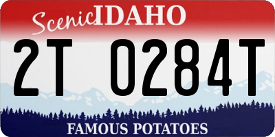 ID license plate 2T0284T