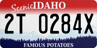 ID license plate 2T0284X