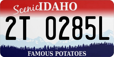 ID license plate 2T0285L