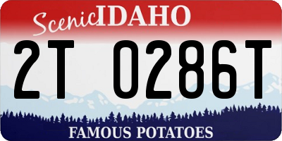 ID license plate 2T0286T