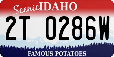 ID license plate 2T0286W