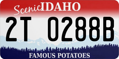 ID license plate 2T0288B