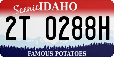 ID license plate 2T0288H