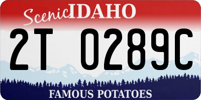 ID license plate 2T0289C