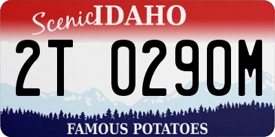 ID license plate 2T0290M